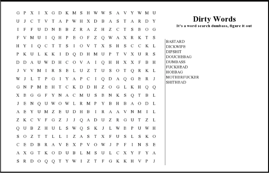 dirty-word-search-printable